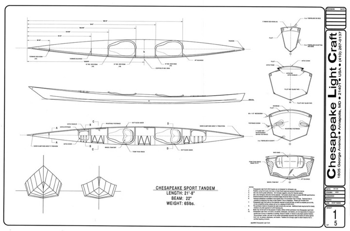 Plans du Chesapeake Sport Tandem
