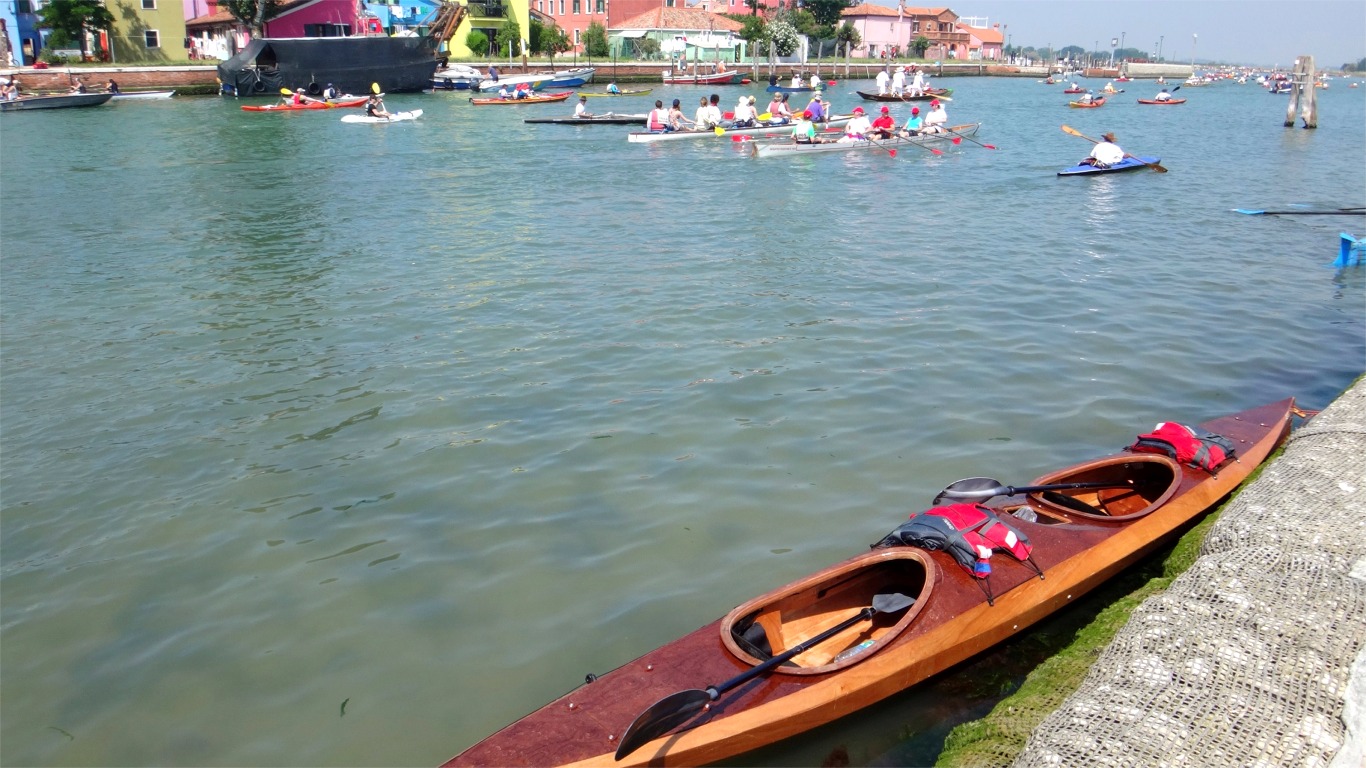 Fran&ccedil;ois avait d&eacute;j&agrave; particip&eacute; &agrave; la Vogalonga 2011 avec le Wherry d'Annapolis qu'il avait construit l'hiver pr&eacute;c&eacute;dent. 