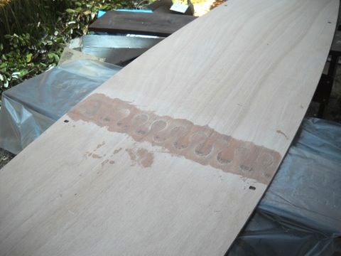 Gros plan du joint-puzzle de la sole.