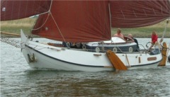 Dérive latérale sur une bateau traditionnel hollandais