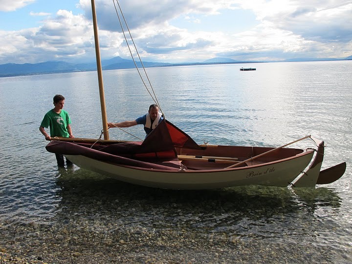 Jacques a baptisé son Skerry "Brin d'ïle" sur le lac de Neuchatel le 26 septembre. 