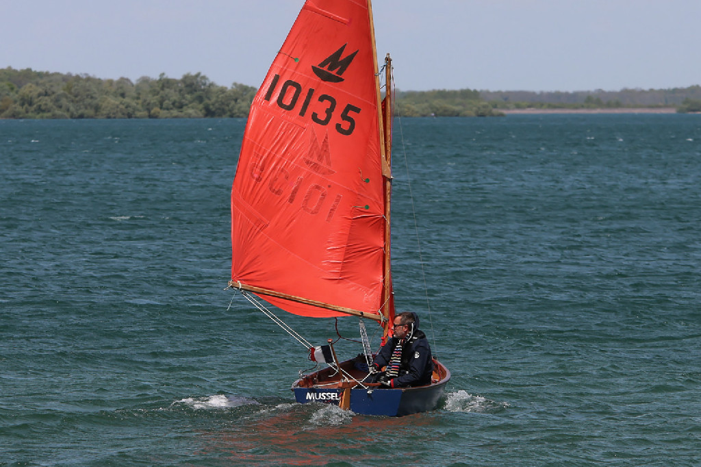 Marc, toutes voiles dehors sur son fringant "Mussel" 