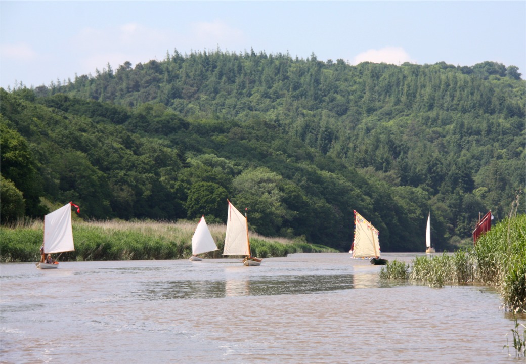 Voici les 4 Skerry sur l'Aulne : de gauche à droite Ronan, Gérard, Ludo et moi. 