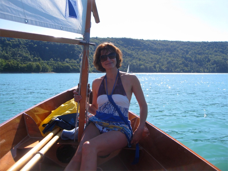 Toujours sur le lac de Vouglans, avec du beau temps et un tout petit vent. 