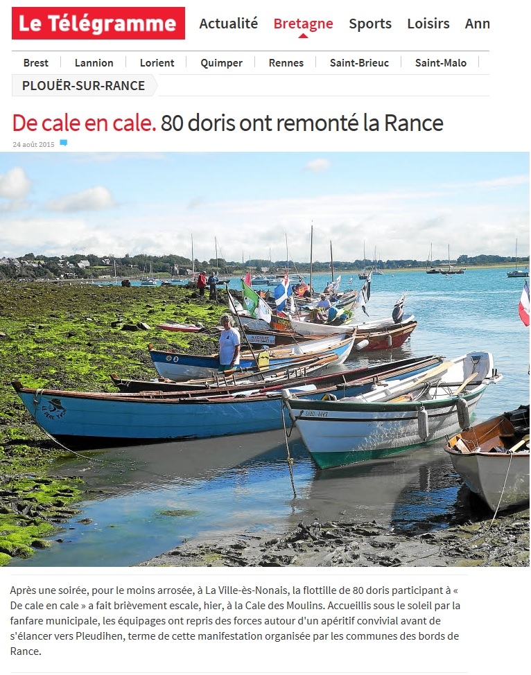 On aperçoit la proue du Skerry Chasse-Marée sur la droite de la photo. 