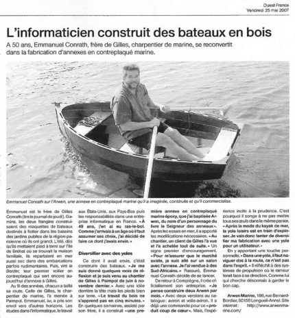 Ouest-France, 25 mai 2007