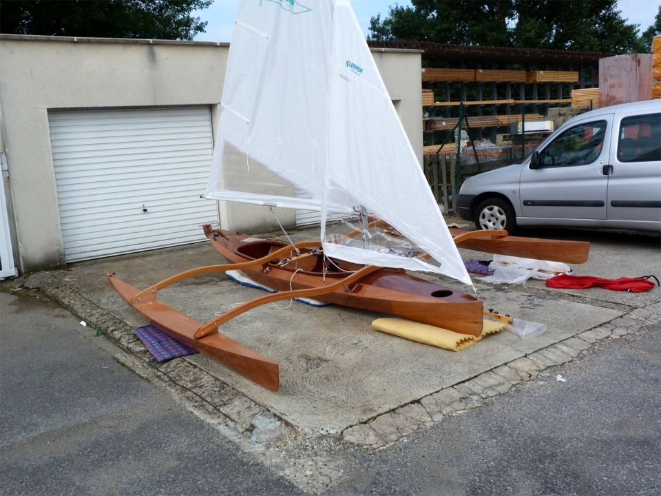 Et nous testons le gr&eacute;ement du Klepper de Pierre sur le Wood Duck : c'est resque du sur-mesure, et l'ensemble a fi&egrave;re allure. 