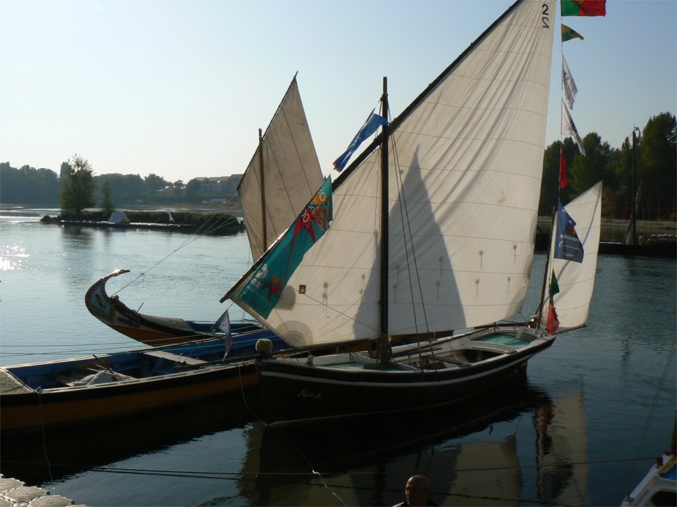 Curieuse combinaison d'une voile principale latine avec un tapecul &agrave; livarde. 