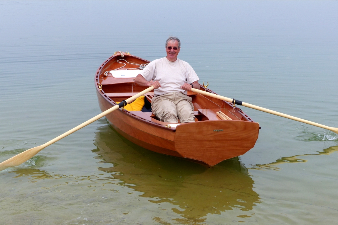 Premier essai à l'aviron. 