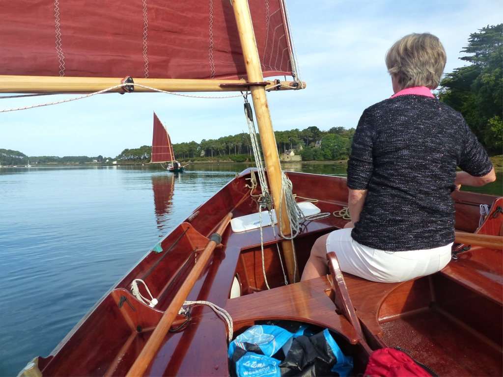 Le dimanche, tout petit temps pour une dernière balade à Port-Blanc avant de remonter les bateaux. 