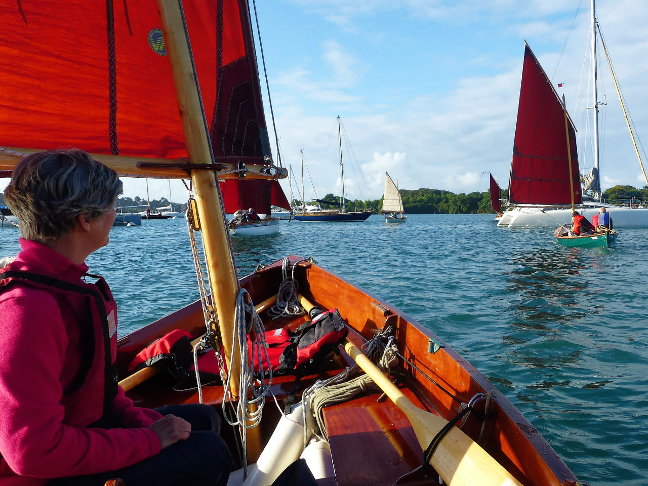 Tous les sept bateaux sont de sortie ce matin et mon épouse m'accompagne jusqu'à l'ile d'Arz, où nous avons rendez-vous pour le déjeuner. 