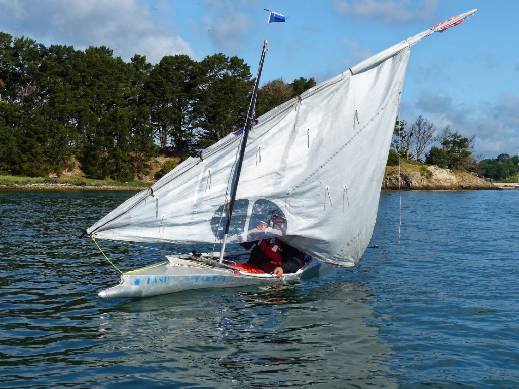 "Tasu" avec son rostre qui sert à allonger sa flottaison et donc augmenter la vitesse limite. 