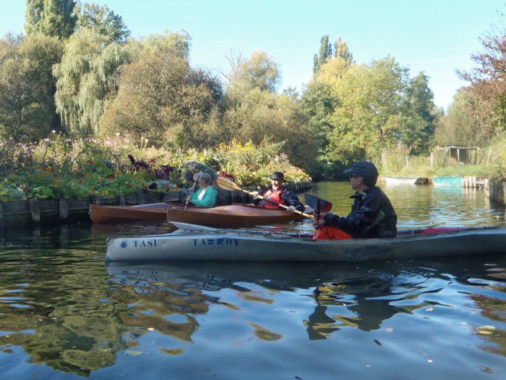 En plus des deux Wood Duck 12 d'Ans et Herv&eacute;, du Mill Creek 13 &agrave; bord duquel je suis, nous avons la compagnie de Marco dans son "Tasu" en t&ocirc;le d'aluminium.