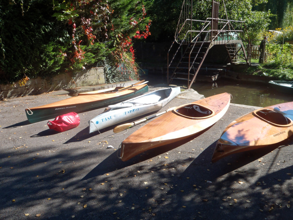 Nos quatre montures en fin de balade : de gauche &agrave; droite, le Mill Creek 13, le "Tasu" et les deux Wood Duck 12.