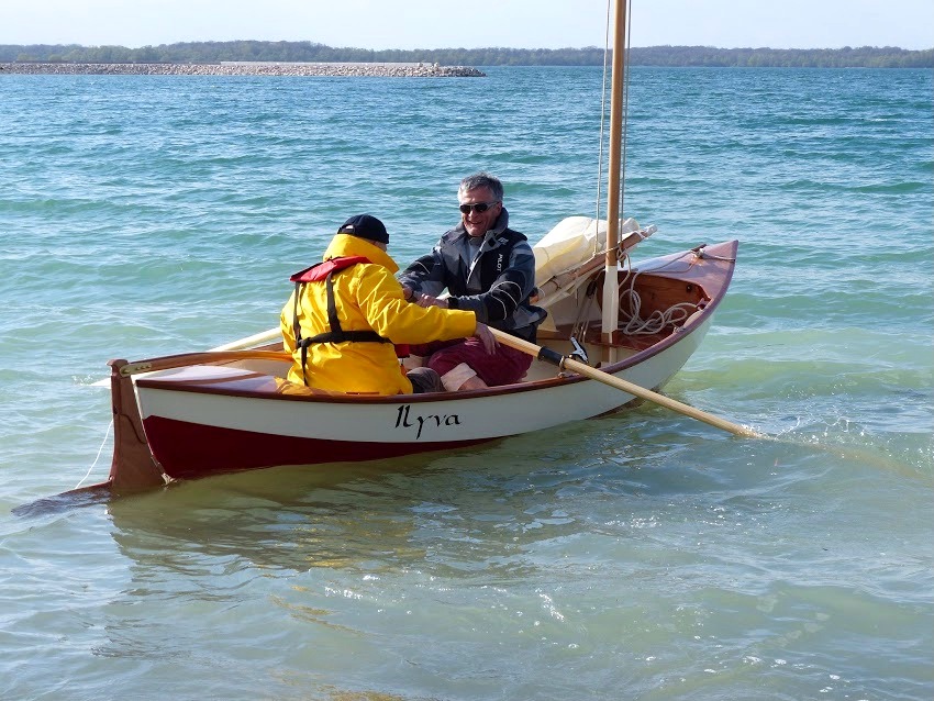 Pierre accompagne Francis pour cette toute première sortie "en mer". 