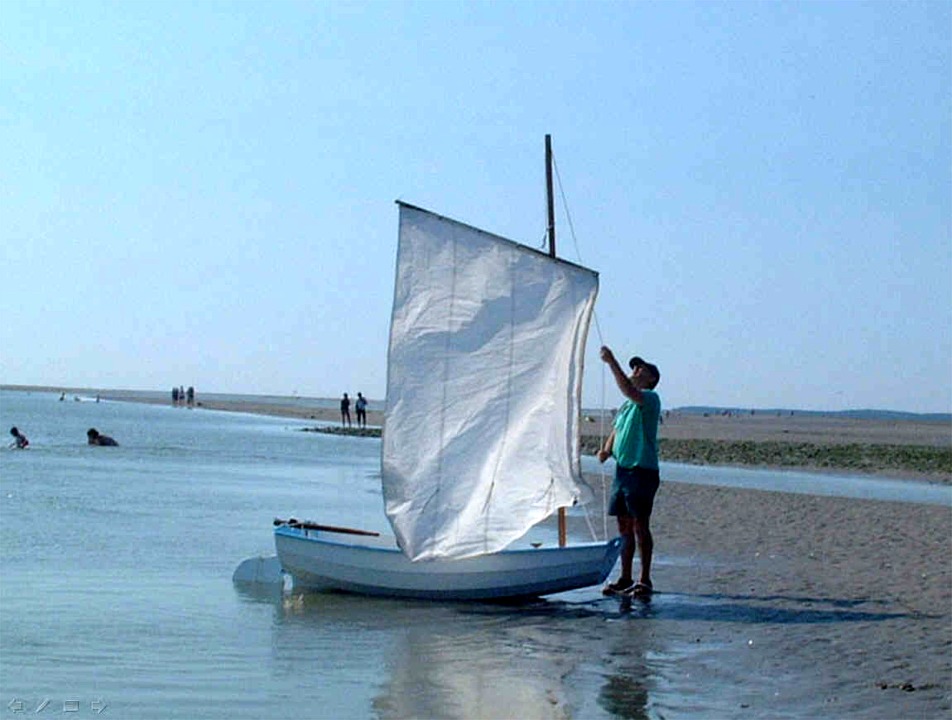 Pierre passe aux choses s&eacute;rieuses : voici une voile au tiers de belle surface ! 