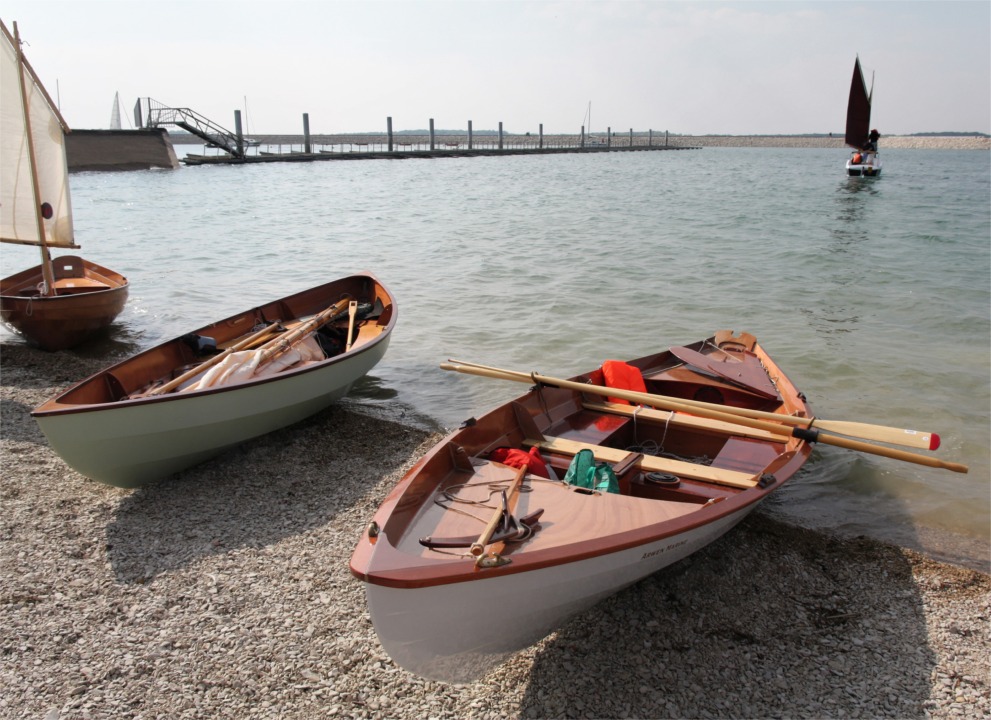 A l'extrème gauche, le Doris 12, puis le Skerry "Babyole" et le Doris 17. 