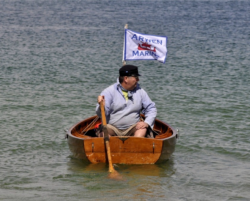 Benoît à la godille sur "Jouvence". 