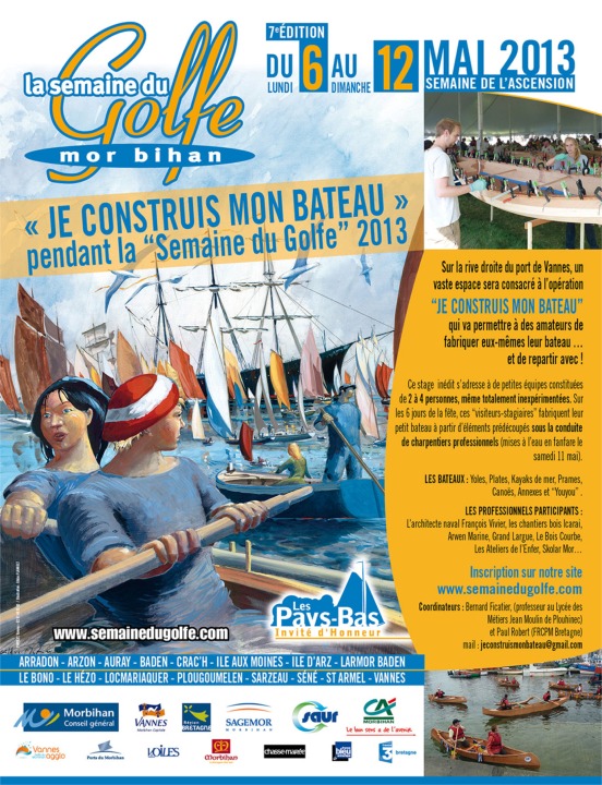 Si vous n'&ecirc;tes pas encore inscrit &agrave; "Je construis mon bateau" pendant la Semaine du Golfe, d&eacute;p&ecirc;chez vous, il ne reste plus que quelques places ! Allez vite vous inscrire sur le site de la Semaine du Golfe. 